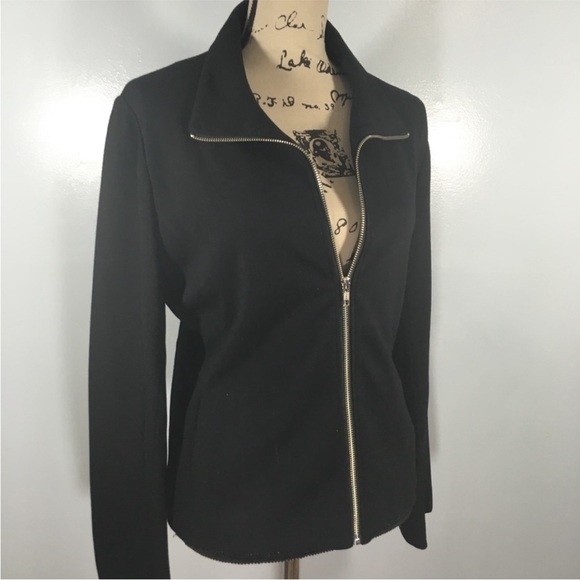 Lynn Ritchie Silver black silver zipper Jacket size smalll - Picture 2 of 13